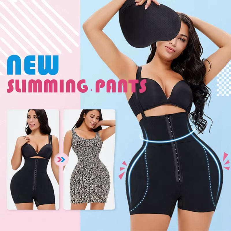 Ultimate Women's Butt Lifter Shapewear Bodysuit with Thigh Trimmer and Padding Enhancer