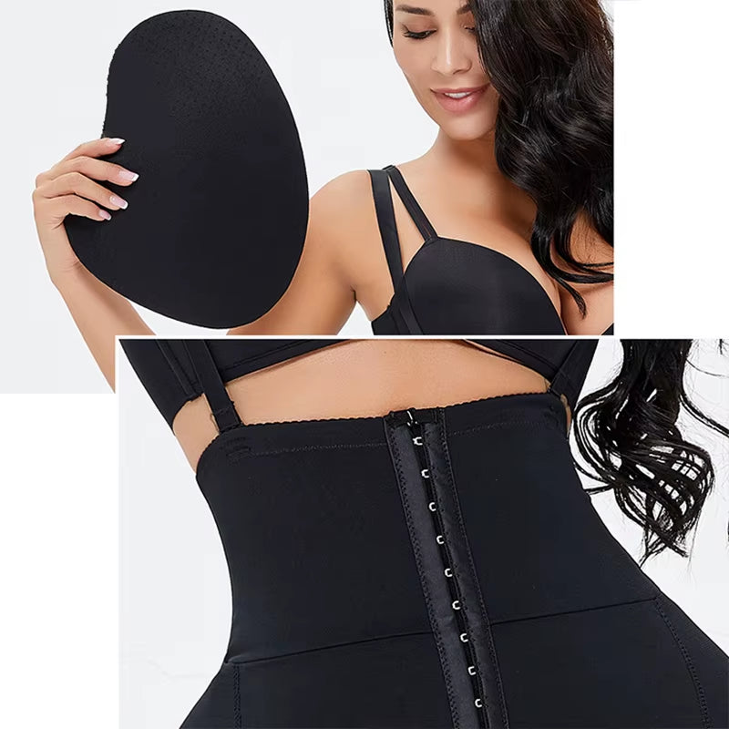 Ultimate Women's Butt Lifter Shapewear Bodysuit with Thigh Trimmer and Padding Enhancer