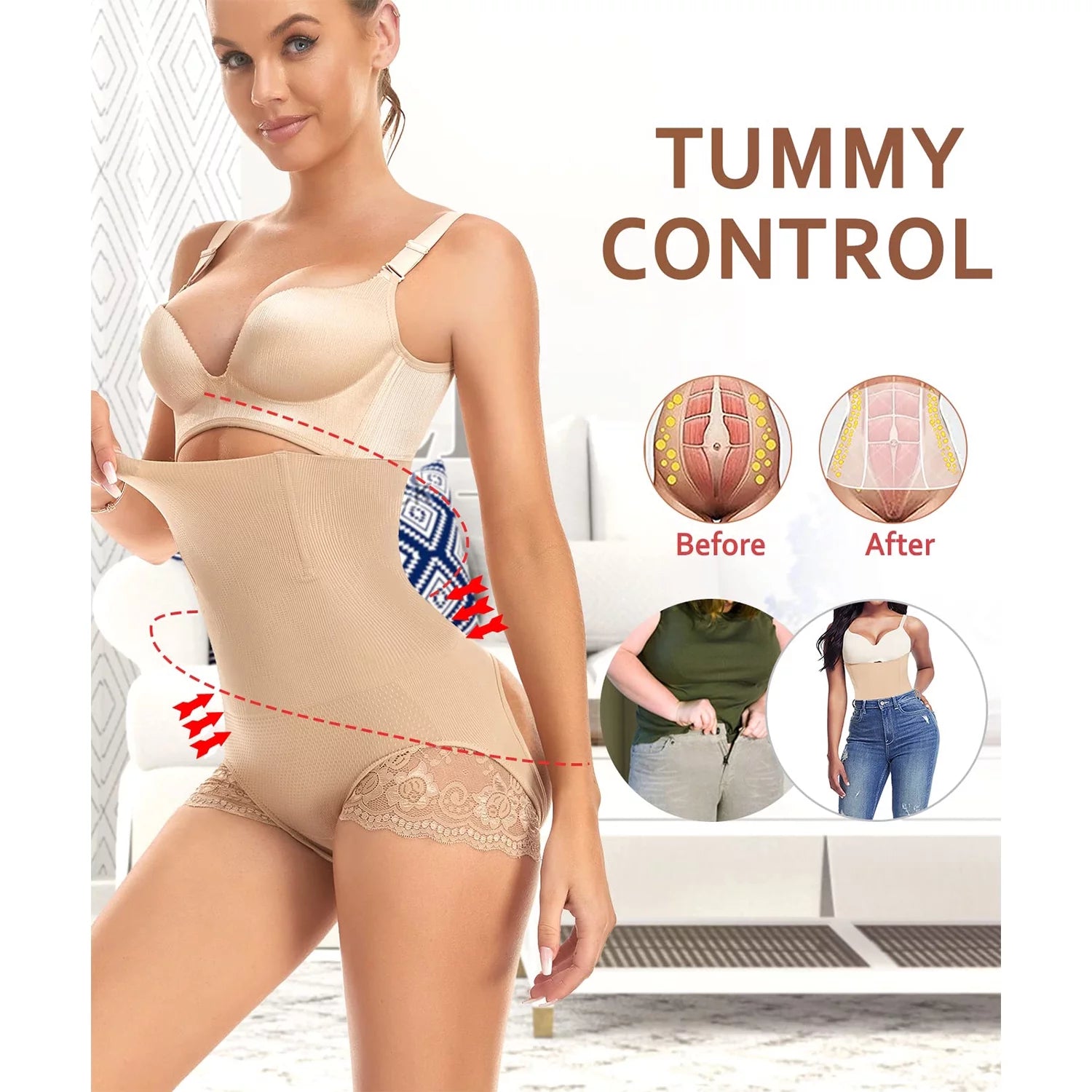 Bloom & Rise Butt Lifting Shapewear – Tummy Control Booty Lifter Panties & Waist Shaper for Women