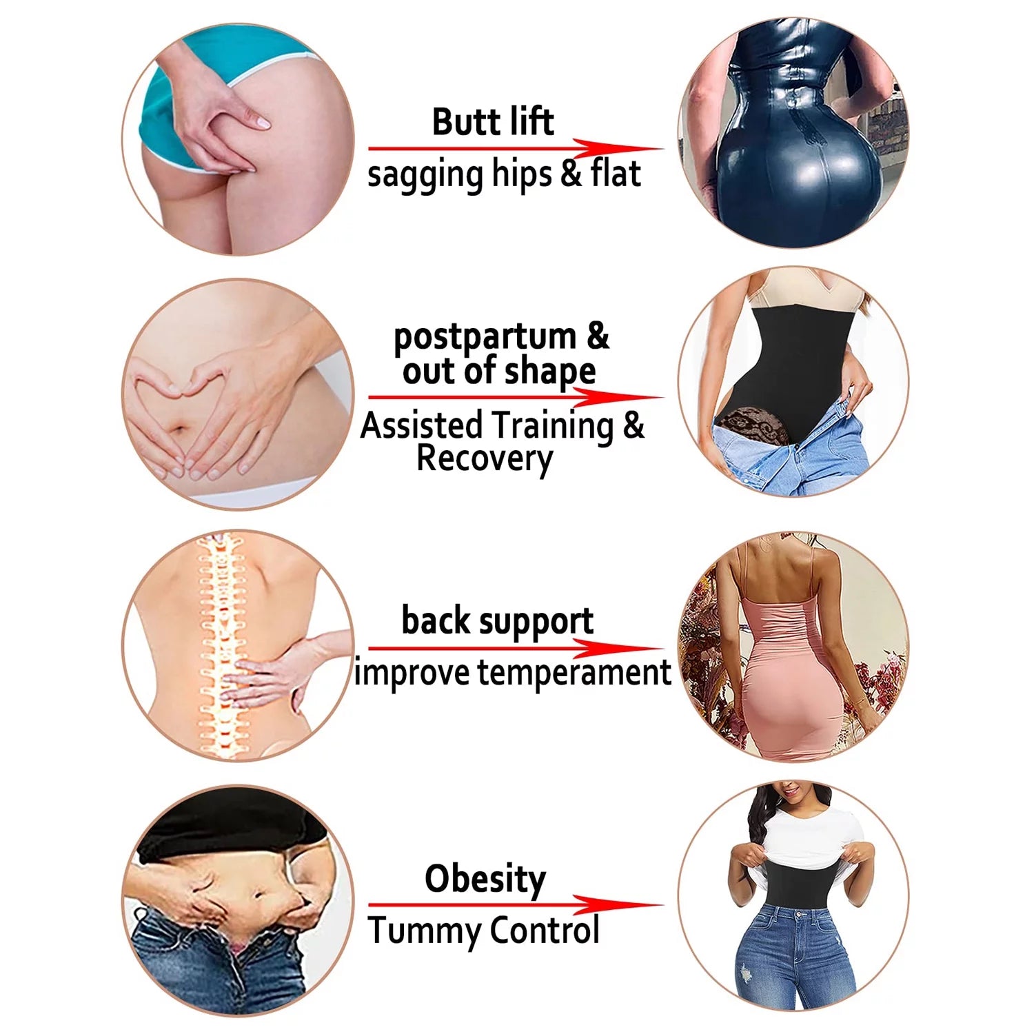 Bloom & Rise Butt Lifting Shapewear – Tummy Control Booty Lifter Panties & Waist Shaper for Women